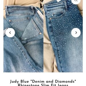 Judy Blue Denim & Diamonds Rhinestone size 7 jeans